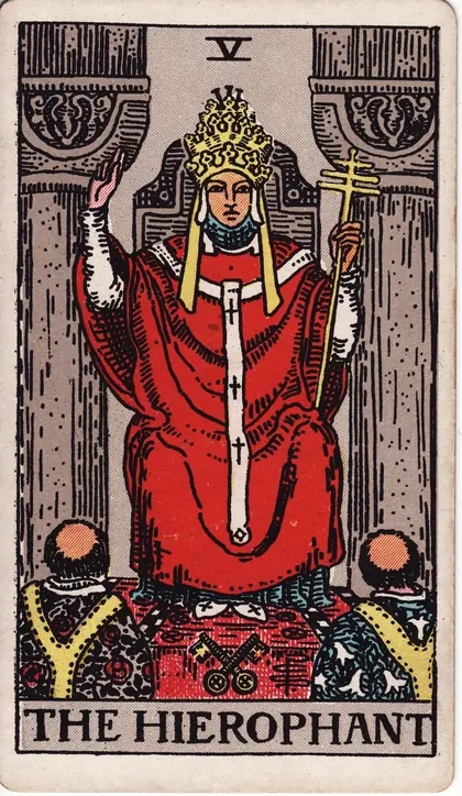 The Hierophant tarot card